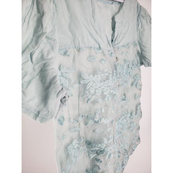 Gracia Tops - Gracila Delicate Embroidered Lace Mesh Cottagecore Floral European‎ Sty Size 4XL